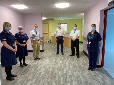 Professor Jonathan Van-Tam is pictured during a visit to the new specialist respiratory unit being built at Lincoln County Hospital