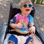 Reuben Bescoby in his cast