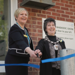 ribbon cutting to mark the opening of the CDC