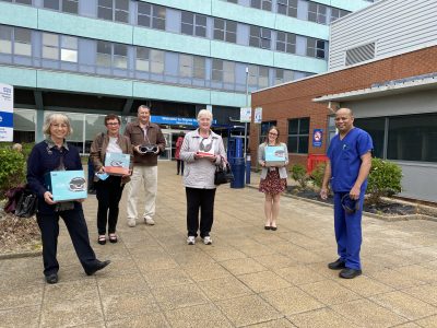 Charity Trustee Sue Rivett, Charity Chairperson Denise Must, Charity Trustee Michael Clarke, Charity Trustee Maria Henderson, with Safeguarding Specialist for Dementia Zoe Chapman and Dementia Practitioner Naz Fernandes.